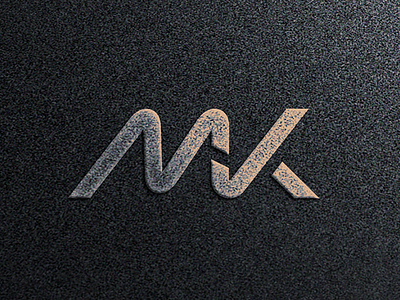 Mk Monogram custom design dynamic energy initial letter logo mk monochrome monogram personal trainer