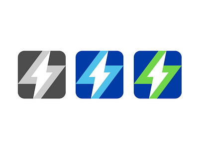 Electric bolt clean design electric energy green lightning logo modern pictogram power