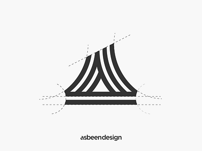 Line Art abstract art design geometric line logo monochrome process