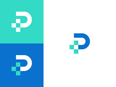 Plus Identity clean corporate design identity initial logo minimalist p plus