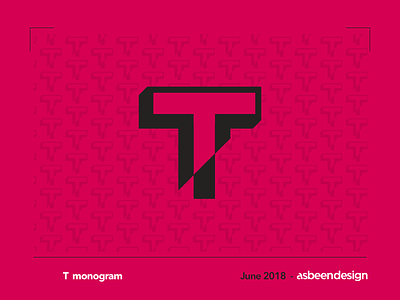 T Monogram black brand dark identity logo mark minimal monogram portfolio smart t white
