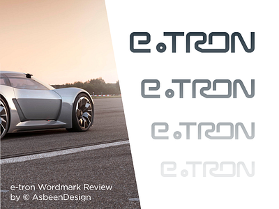 E Tron audi brand car cutom design futur futurstic identity mark modern tech technology typography