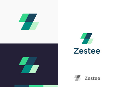 Zestee brand clean design geometric identity initial logo mark minimalist monogram z