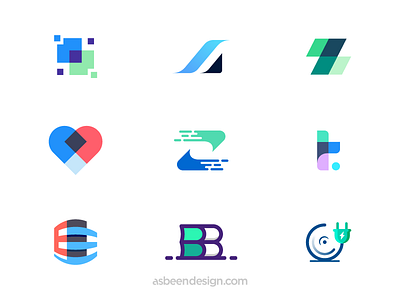 Logo Collection abstract app brand branding clean colorfull coporate design digital flat geometric icon identity initial logo mark meet minimalist monogram web