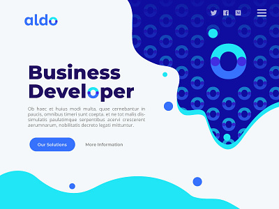 Aldo Landing Page abstract brand branding clean design identity landing logo mark minimalist monogram typography ui ux web webdesign