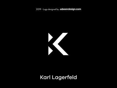 Karl Lagerfeld Tribute black design fashion k letter logo monogram tribute white