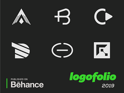 Logofolio 2019 abstract alphabet brand branding clean design digital geometric icon identity logo mark minimalist monochrome monogram stratup tech