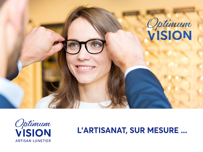 Optimum Vision Identity artisan brand branding clean design eyewear identity logo lunetier manufacturer minimalist