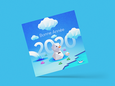 Happy New Year 2020 2020 abstract brand branding card clean colorfull design identity illustration logo new wish year