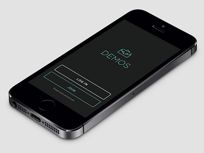 Demos Login app flat login mobile ui