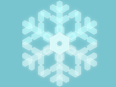 Snowflake christmas hexagon svg