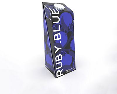 Ruby Blue Cold Pressed Juice 3d 3dsmax branding package design product product design project