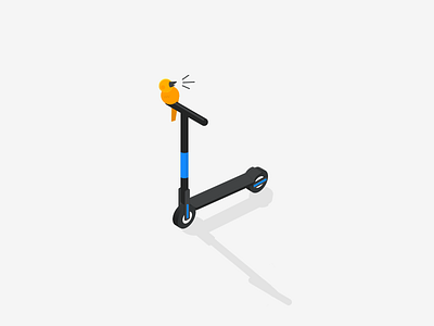 Scooter bird eletric isometric scooter