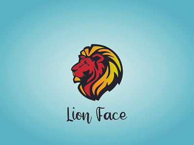 Lion Face Logo branding design face face logo flat logo illustration lion face lion face logo lion vector logo logo design minimalist logo modern logo stylish logo ui unique logo vector