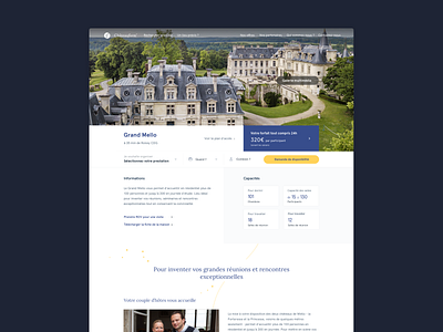 Chateauform redesign booking castle hotel interior luxury real estate renting search uiux website