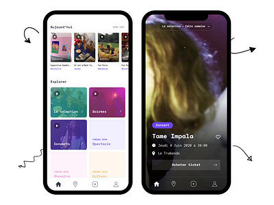 Madely - Event Discovery App app application categories club concerts discover event event discovery events fullscreen preview teaser ticket ticketing uiux video
