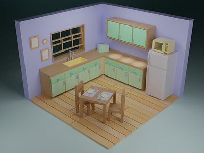 Low Poly Kitchen