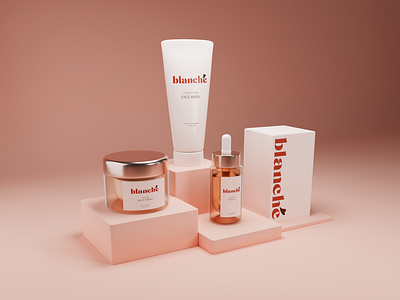 Blanche Cosmetics - Packaging Mockup