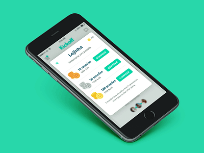Kickoff - Lojinha dating app kickoffapp mobile app modal monetization pop up ui
