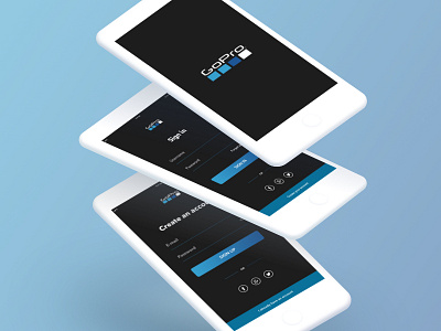 Daily UI #001 - sign up / sign in [ GoPro app]