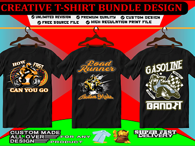 Racing t shirt design bundle