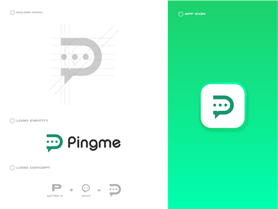 Pingme logo design