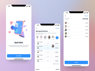 Split Bills Mobile App