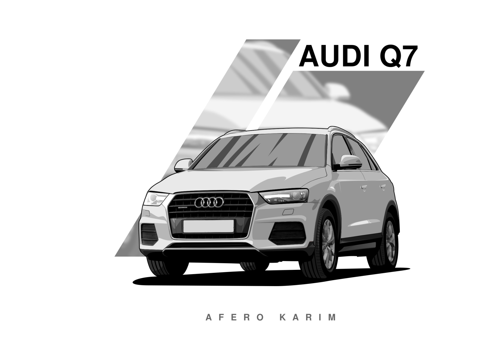 AUDI Q7 Vector Tracing Car by Afero Karim on Dribbble