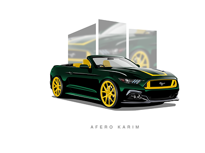 Ford Mustang GT | Vector Tracing Car automotive automotive design car car design car illustration vector vector automotive vector car vector tracing vectorart