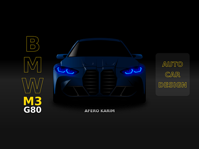 BMW M3 G80 automotive automotive design car car design car illustration design illustration vector vectorart