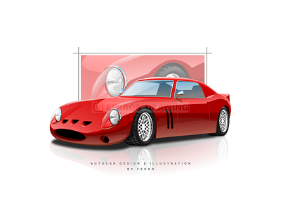 Ferrari 250 GTO automotive automotive design car car design car illustration design graphic design illustration poster vector vectorart