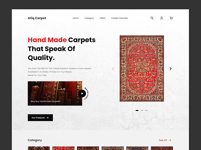 Hand made carpet shop carpet figma illustration persian carpet ui ui ux design ui design uidesign ux xd