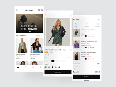 E-commerce clothing app