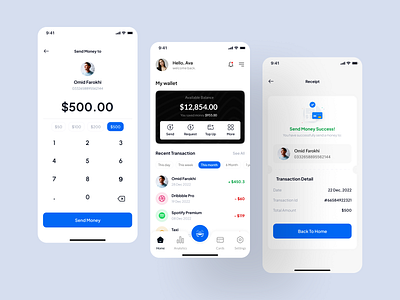 One pay-Mobile Banking App app bank banking bill payment e wallet finance app invesment minimal mobile design money app payment transaction ui userinterface ux ux design wallet
