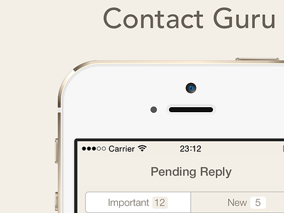 Contact Guru Product Page contact guru gold iphone 5s ios iphone product sketch