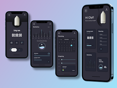 Essential Oil Diffuser App Design app design diffuser essential figma ripnevska ui