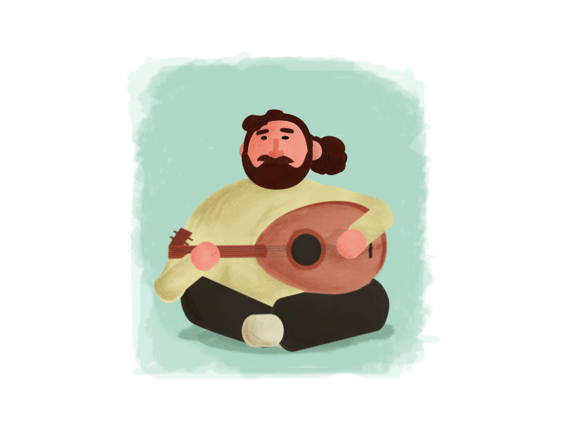 Playing OUD instrument by hiba ghousheh on Dribbble