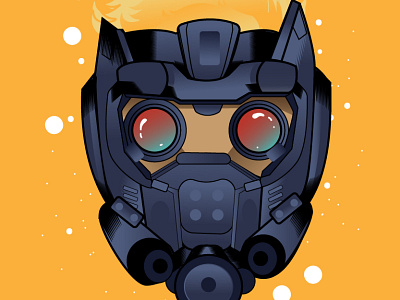 Mask Man head illustration logo vector