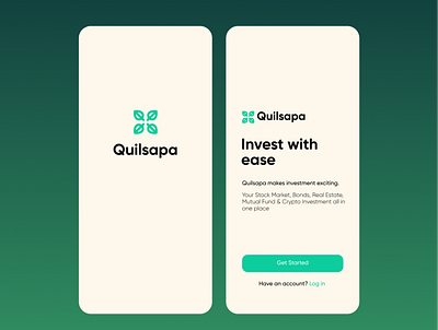 Quilsapa Launch & Login Screen (fintech app) branding branding design contentdesign copywriter design figma figmaafrica graphic design illustration interactiondesigner launch screen loginpage logo productdesigner signup typography ui uiux vector visualdesigner