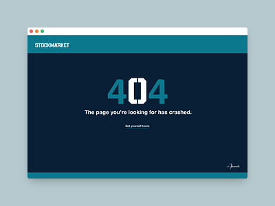 404 Page for a stock market website