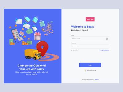 Logistic webapp login page