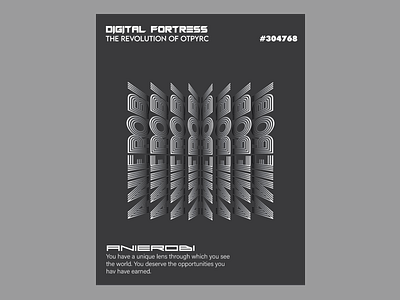 Digital Fortress Poster branding branding design design graphic design illustrator posrter design poster