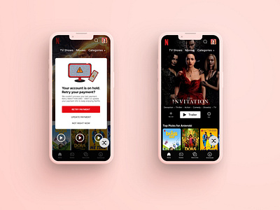 Netflix Card Redesign with TV & Mobile Illustration