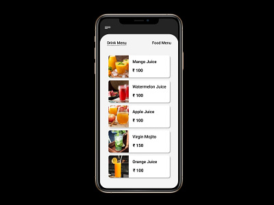 Food/Drink Menu daily 100 challenge dailyui dailyuichallenge design figma figma design figmadesign ui ui design uidesign