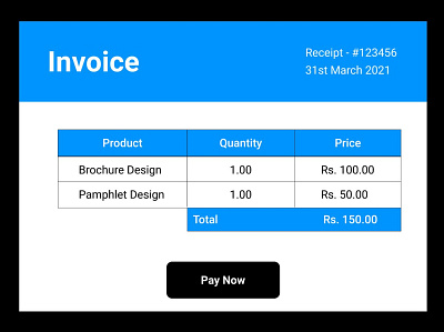 Invoice daily 100 challenge dailyui dailyuichallenge design dribbble figma design figmadesign ui ui design uidesign