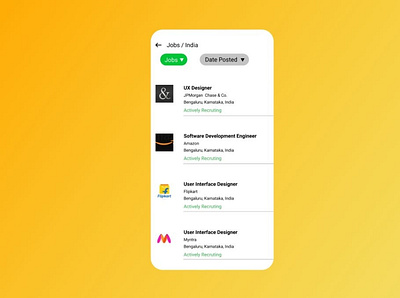 Job Listing app daily 100 challenge dailyui dailyuichallenge design figma design figmadesign ui ui design uidesign