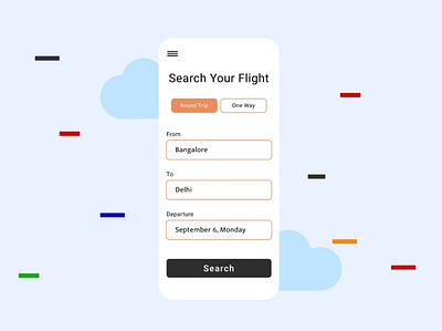 Flight Search 068 dailyui dailyui068 dailyuichallenge design figma figmadesign ui ui design uidesign