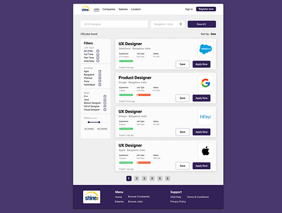 Job portal page (redesign) dailyui design figmaa figmadesign redesign ui ui design uidesign webdesign