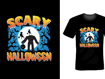 Scary Halloween T-shirt Design halloween t shirt design t shirt design tutorial