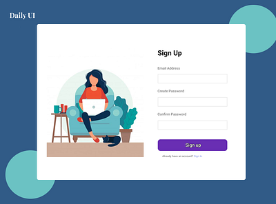 #DailyUI SignUp design ui